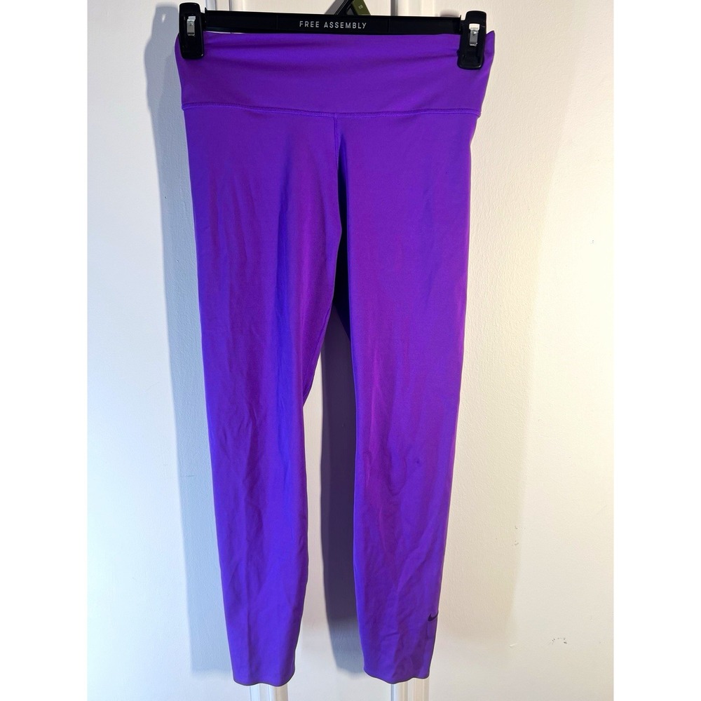 Nike One Luxe Leggings Womens Medium Purple Wild Berry BQ9994-528 Dri-FIT 7/8